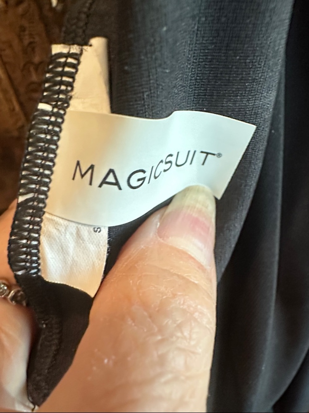 Black Draped Halter Swimsuit - Picture 2 of 4